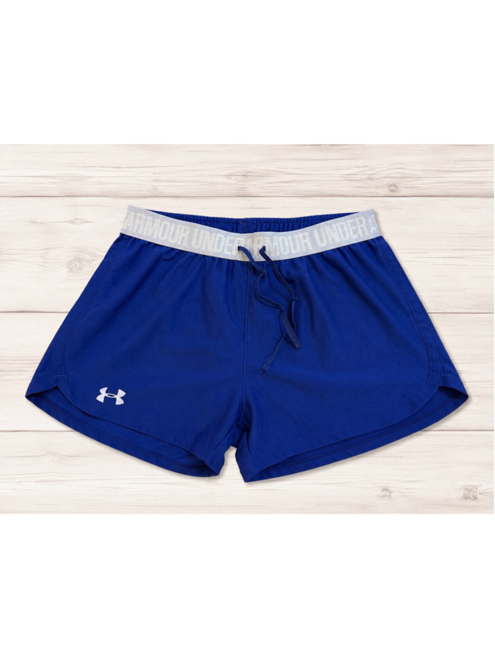 Under Armour HeatGear Women’s Running Shorts Blue Loose‎ Fit Size Small